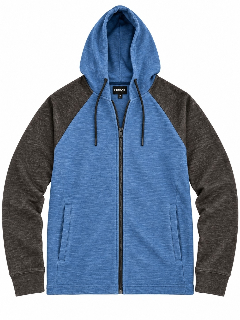 Tony Hawk Men’s Medium Blue & Charcoal Full-Zip Hoodie